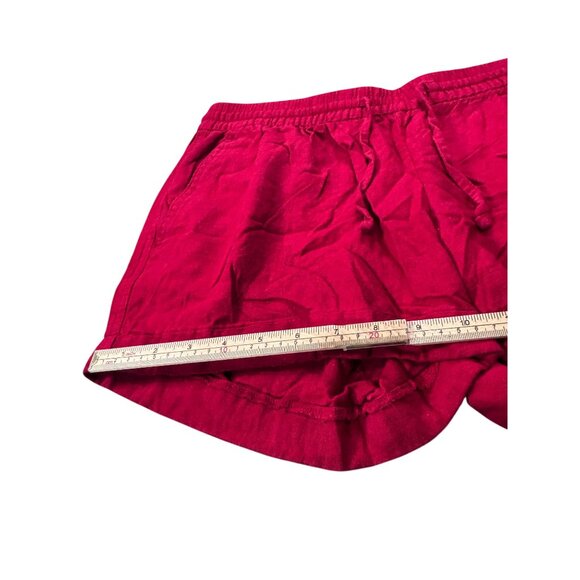 Old Navy Womens Medium Red Linen Shorts - Picture 7 of 7